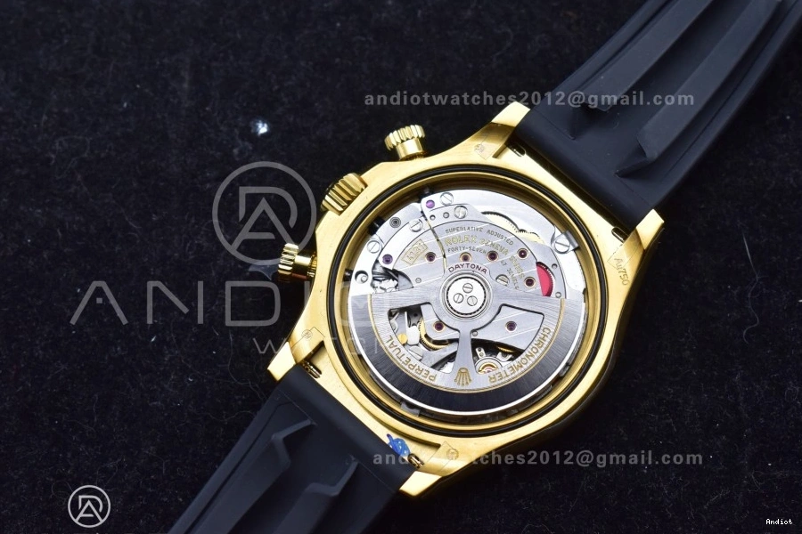 Strap SH4131 1:1 Daytona QF Oysterflex Diamonds V6 Black Best YG Dial on Edition (Weighted) 126518 0403